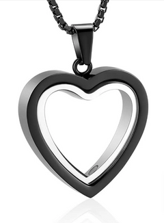 Heartfelt Remembrance — Heart-Shaped Cremation Pendant, Stainless Steel