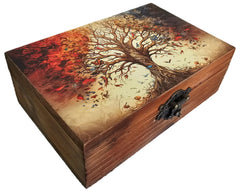 Spiritual Tree of Life Wooden Jewelry Box