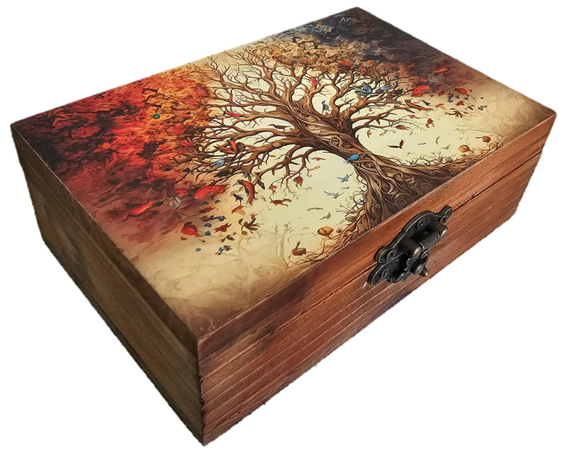 Spiritual Tree of Life Wooden Jewelry Box