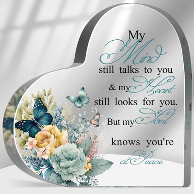 Heart-Shaped Butterfly Memorial Keepsake — Acrylic