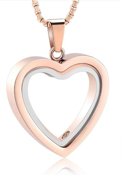 Heartfelt Remembrance — Heart-Shaped Cremation Pendant, Stainless Steel