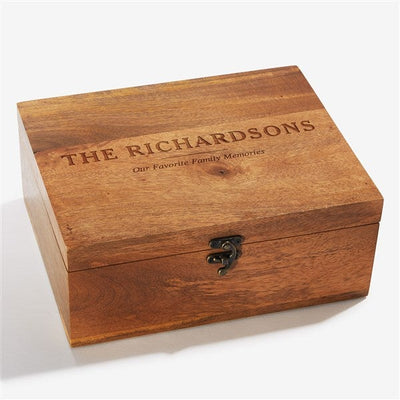 Family Memories Personalized Wood Keepsake Box