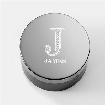Name & Initial Engraved Acacia Wood Keepsake Box