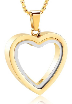 Heartfelt Remembrance — Heart-Shaped Cremation Pendant, Stainless Steel