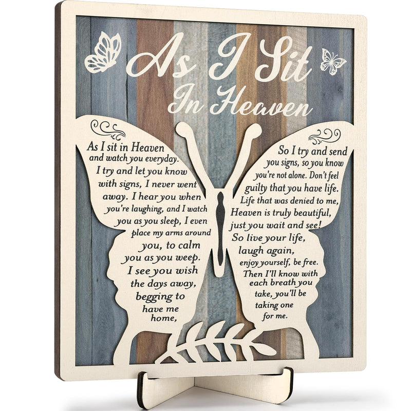 As I Sit in Heaven — Memorial Desk Plaque