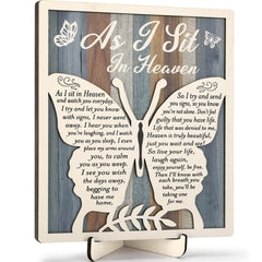 As I Sit in Heaven — Memorial Desk Plaque