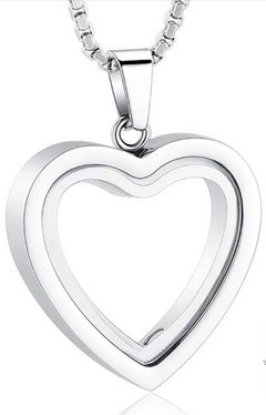 Heartfelt Remembrance — Heart-Shaped Cremation Pendant, Stainless Steel