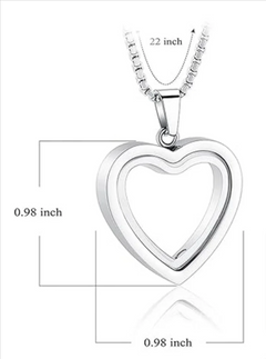 Heartfelt Remembrance — Heart-Shaped Cremation Pendant, Stainless Steel