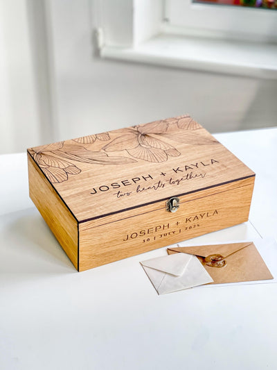 Custom Handwriting Engraved Wooden Memory Box