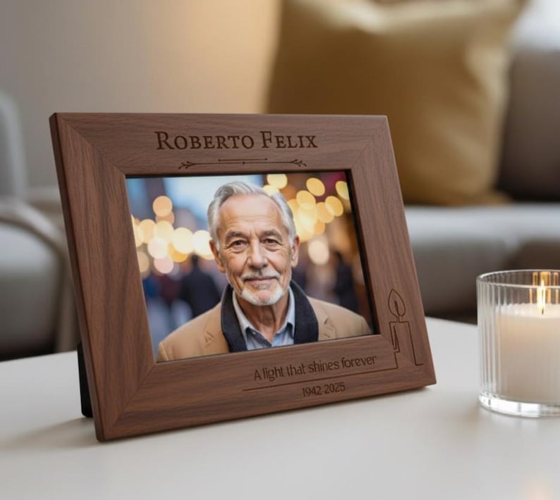 Personalized Memorial Picture Frame – Custom Engraved Remembrance Gift